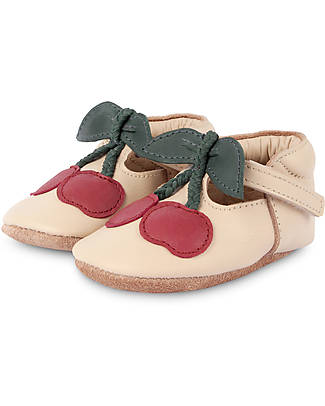Donsje OUTLET - Scarpe in Pelle Nanoe - Ciliegia - Chiusura in Velcro - Pezzo di Showroom Scarpe