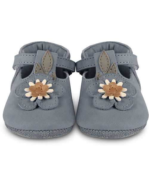 Donsje Sandali in pelle Nubuck Heidi - Non ti Scordar di Me Petrol - Chiusura in Velcro Sandali