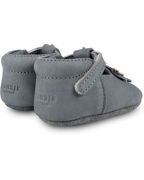 Donsje Sandali in pelle Nubuck Heidi - Non ti Scordar di Me Petrol - Chiusura in Velcro Sandali