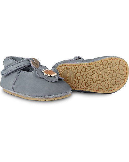 Donsje Sandali in pelle Nubuck Heidi - Non ti Scordar di Me Petrol - Chiusura in Velcro Sandali