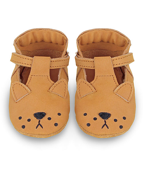 Donsje Sandali in pelle Nubuck Spark Classic - Leone Caramel - Chiusura in Velcro Sandali