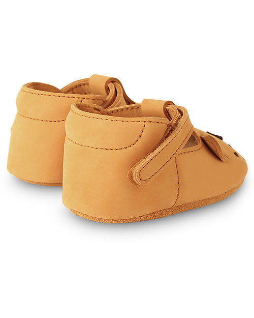 Donsje Sandali in pelle Nubuck Spark Classic - Leone Caramel - Chiusura in Velcro Sandali