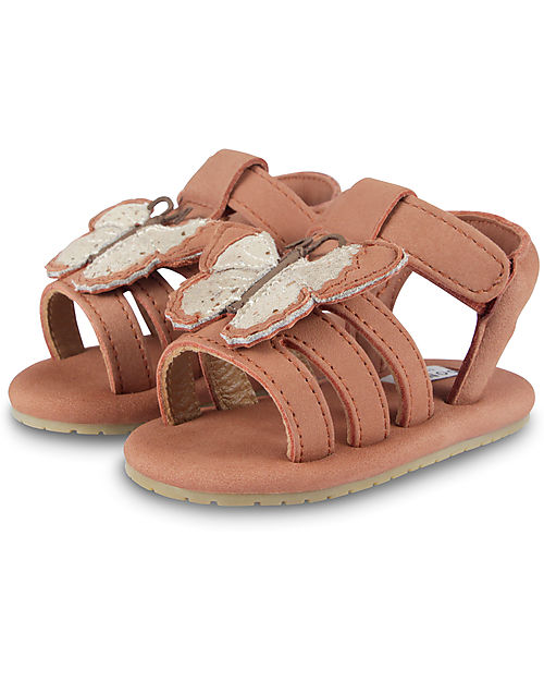 Donsje Sandali in Pelle Nubuck Tuti Sky - Farfalla - Eleganti e di Qualità Sandali