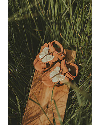 Donsje Sandali in Pelle Nubuck Tuti Sky - Farfalla - Eleganti e di Qualità Sandali