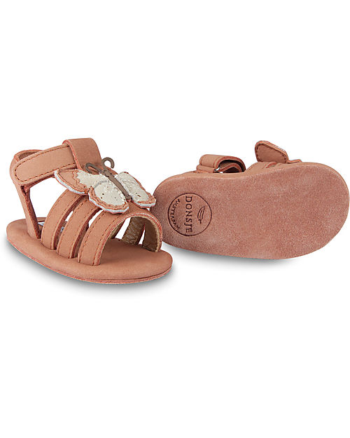 Donsje Sandali in Pelle Nubuck Tuti Sky - Farfalla - Eleganti e di Qualità Sandali