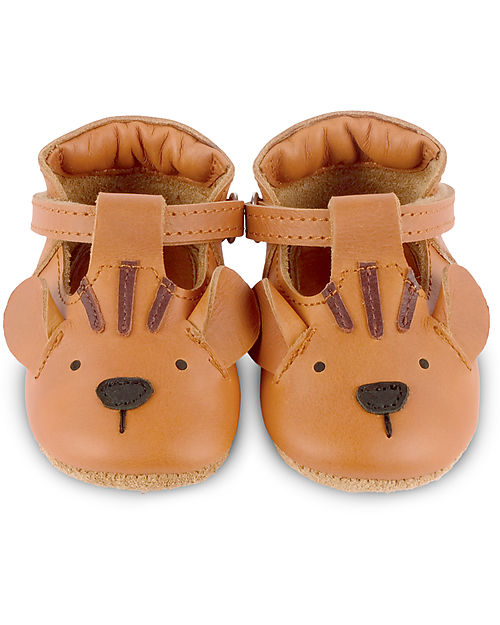 Donsje Sandali in pelle Spark Classic - Tigre Camel - Chiusura in Velcro Sandali