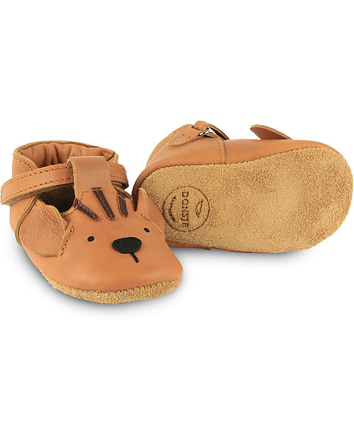 Donsje Sandali in pelle Spark Classic - Tigre Camel - Chiusura in Velcro Sandali