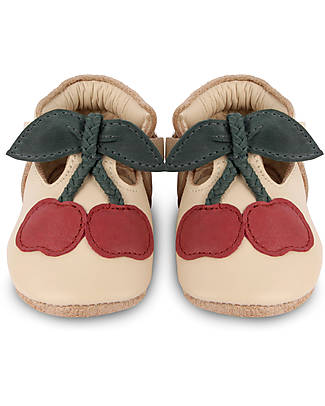 Donsje Scarpe in Pelle Nanoe - Ciliegia - Chiusura in Velcro Scarpe
