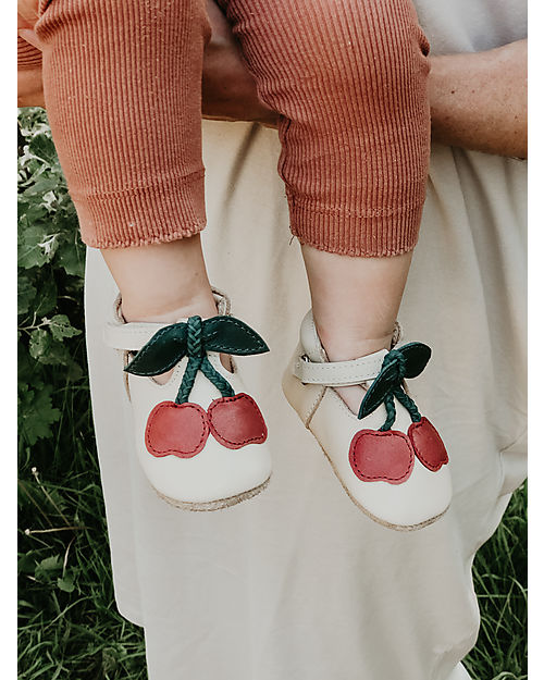 Donsje Scarpe in Pelle Nanoe - Ciliegia - Chiusura in Velcro Scarpe