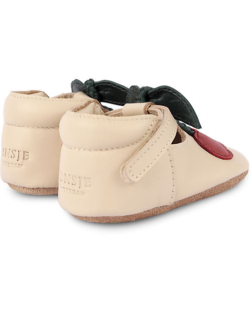 Donsje Scarpe in Pelle Nanoe - Ciliegia - Chiusura in Velcro Scarpe