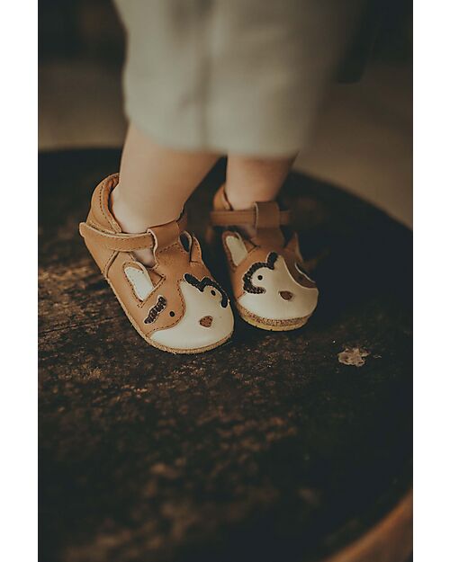 Donsje Scarpe in Pelle Spark Exclusive - Calico Cat - Chiusura in Velcro Sandali