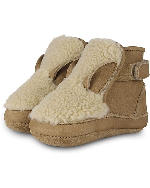 Donsje Stivaletti Con Pelliccia - Beige - 100% Pelle - Per i Primi Passi! Scarpe