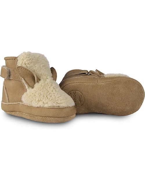 Donsje Stivaletti Con Pelliccia - Beige - 100% Pelle - Per i Primi Passi! Scarpe