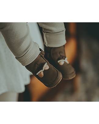 Donsje Stivaletti Ghiande - Marrone - 100% Pelle - Per I Primi Passi! Scarpe