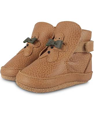 Donsje Stivaletti Gingerbread - Marrone Chiaro - 100% Pelle - Per I Primi Passi! Scarpe