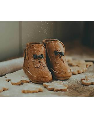 Donsje Stivaletti Gingerbread - Marrone Chiaro - 100% Pelle - Per I Primi Passi! Scarpe