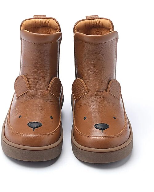 Donsje Stivaletto Chelsea in Pelle Thuru Classic - Orso - Elastici Laterali! Scarpe