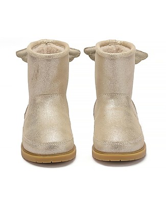 Donsje Stivaletto in Pelle Angela - Argento con Ali - Imbottito in Lana! Scarpe