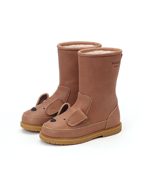 Donsje Stivaletto in Pelle Classic Wadudu - Cane - Imbottito in Lana! Scarpe