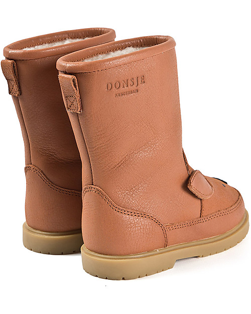 Donsje Stivaletto in Pelle Classic Wadudu - Cervo - Imbottito in Lana! Scarpe