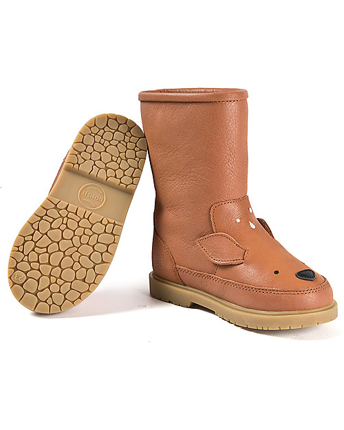 Donsje Stivaletto in Pelle Classic Wadudu - Cervo - Imbottito in Lana! Scarpe