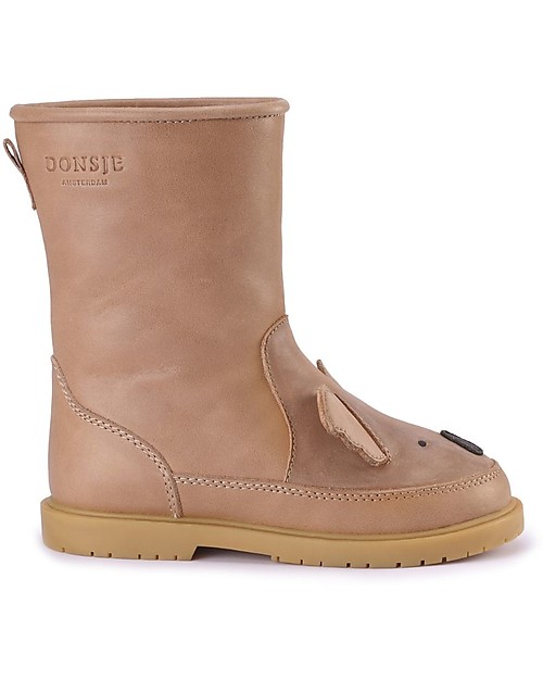 Donsje Stivaletto in Pelle Classic Wadudu - Koala - Imbottito in Lana! Scarpe