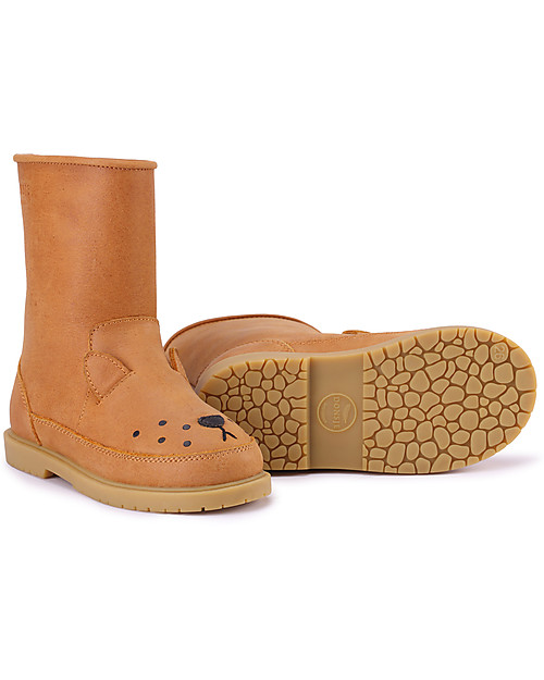 Donsje Stivaletto in Pelle Classic Wadudu - Leone - Imbottito in Lana! Scarpe