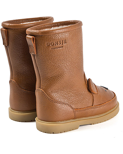 Donsje Stivaletto in Pelle Classic Wadudu - Orso - Imbottito in Lana! Scarpe