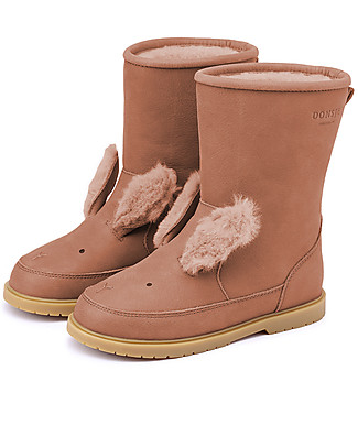 Donsje Stivaletto in Pelle Exclusive Wadudu - Coniglio Invernale - Imbottito in Lana! Scarpe