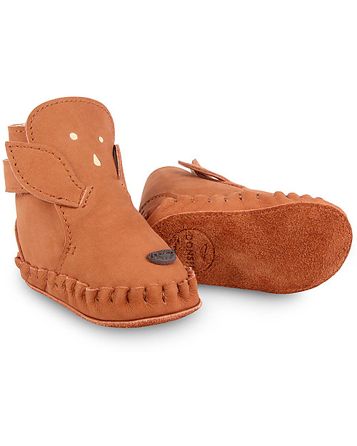 Donsje Stivaletto in Pelle Nubuck Classic Kapi - Cervo - per i Primi Passi! Scarpe