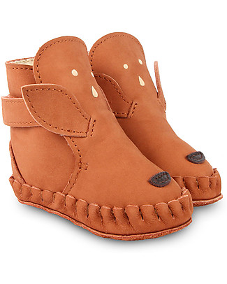 Donsje Stivaletto in Pelle Nubuck Classic Kapi - Cervo - per i Primi Passi! Scarpe_