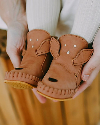 Donsje Stivaletto in Pelle Nubuck Classic Kapi - Cervo - per i Primi Passi! Scarpe_