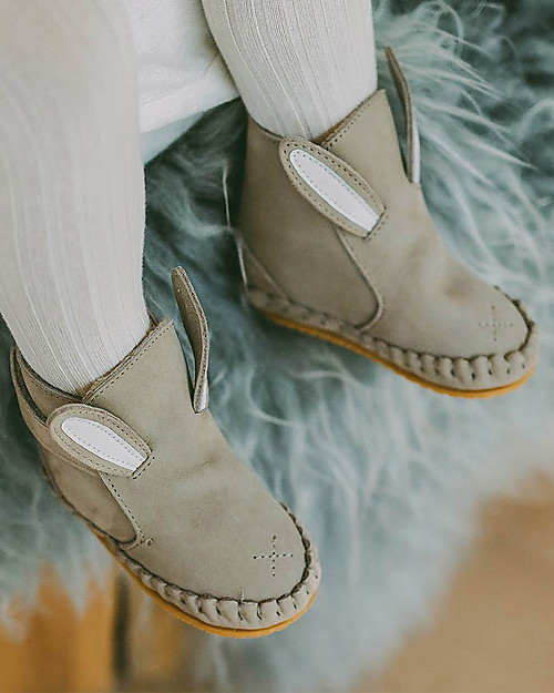 Donsje Stivaletto in Pelle Nubuck Classic Kapi - Coniglio - per i Primi Passi! Scarpe