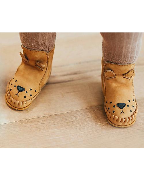 Donsje Stivaletto in Pelle Nubuck Classic Kapi - Leone - per i Primi Passi! Scarpe