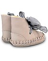 Donsje Stivaletto in Pelle Nubuck Pina - Lilla con Fiocco - Imbottito! Scarpe