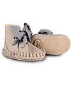 Donsje Stivaletto in Pelle Nubuck Pina - Lilla con Fiocco - Imbottito! Scarpe