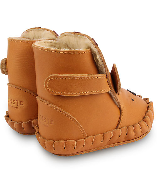 Donsje Stivaletto in Pelle Premium Classic Kapi - Tigre - Cammello - per i Primi Passi! Scarpe