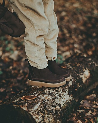 Donsje Stivaletto in Pelle Premium Ojeh - Marrone - con Fascia Elastica Scarpe_