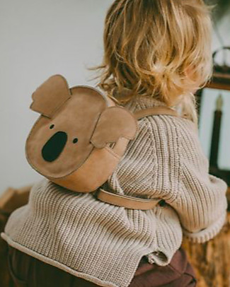 Donsje Zainetto Kapi Classic - Koala - 100% pelle Premium Zaini Asilo