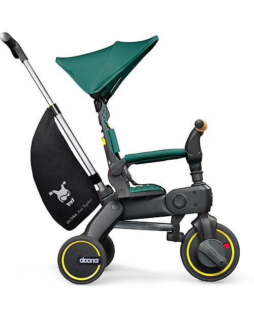 Doona Doona Liki Trike S5 Triciclo, Verde Racing - Manubrio in Legno, da 1 a 3 Anni! Tricicli