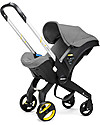 Doona Doona+, Seggiolino Auto con Ruote 2-in-1, Grigio - Approvato come passeggino! Seggiolini Auto Gruppo 0+/1