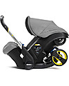 Doona Doona+, Seggiolino Auto con Ruote 2-in-1, Grigio - Approvato come passeggino! Seggiolini Auto Gruppo 0+/1