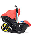 Doona Doona+, Seggiolino Auto con Ruote 2-in-1, Rosso - Approvato come passeggino! Seggiolini Auto Gruppo 0+/1