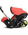 Doona Doona+, Seggiolino Auto con Ruote 2-in-1, Rosso - Approvato come passeggino! Seggiolini Auto Gruppo 0+/1