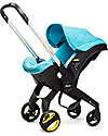Doona Doona+, Seggiolino Auto con Ruote 2-in-1, Turchese - Approvato come passeggino! Seggiolini Auto Gruppo 0+/1