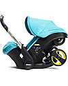 Doona Doona+, Seggiolino Auto con Ruote 2-in-1, Turchese - Approvato come passeggino! Seggiolini Auto Gruppo 0+/1