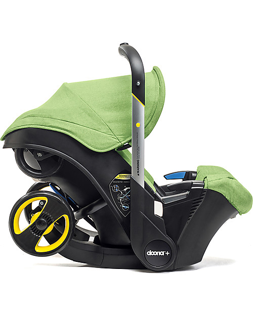 Doona Doona+, Seggiolino Auto con Ruote 2-in-1, Verde Approvato