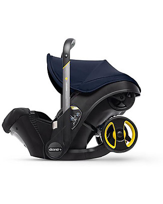 Doona Doona+, Seggiolino Auto Gruppo 0+ con Ruote 2-in-1, Blu Royal - Approvato come passeggino! Seggiolini Auto Gruppo 0+/1