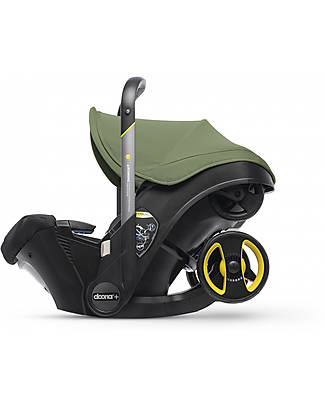 Doona Doona+, Seggiolino Auto Gruppo 0+ con Ruote 2-in-1, Desert Green - Approvato come passeggino! Seggiolini Auto Gruppo 0+/1