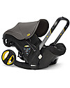 Doona Doona+, Seggiolino Auto Gruppo 0+ con Ruote 2-in-1, Grigio Hound - Approvato come passeggino! Seggiolini Auto Gruppo 0+/1